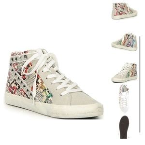 Tracey Rainbow Snake Print Studded Detail Sneakers Steve Madden